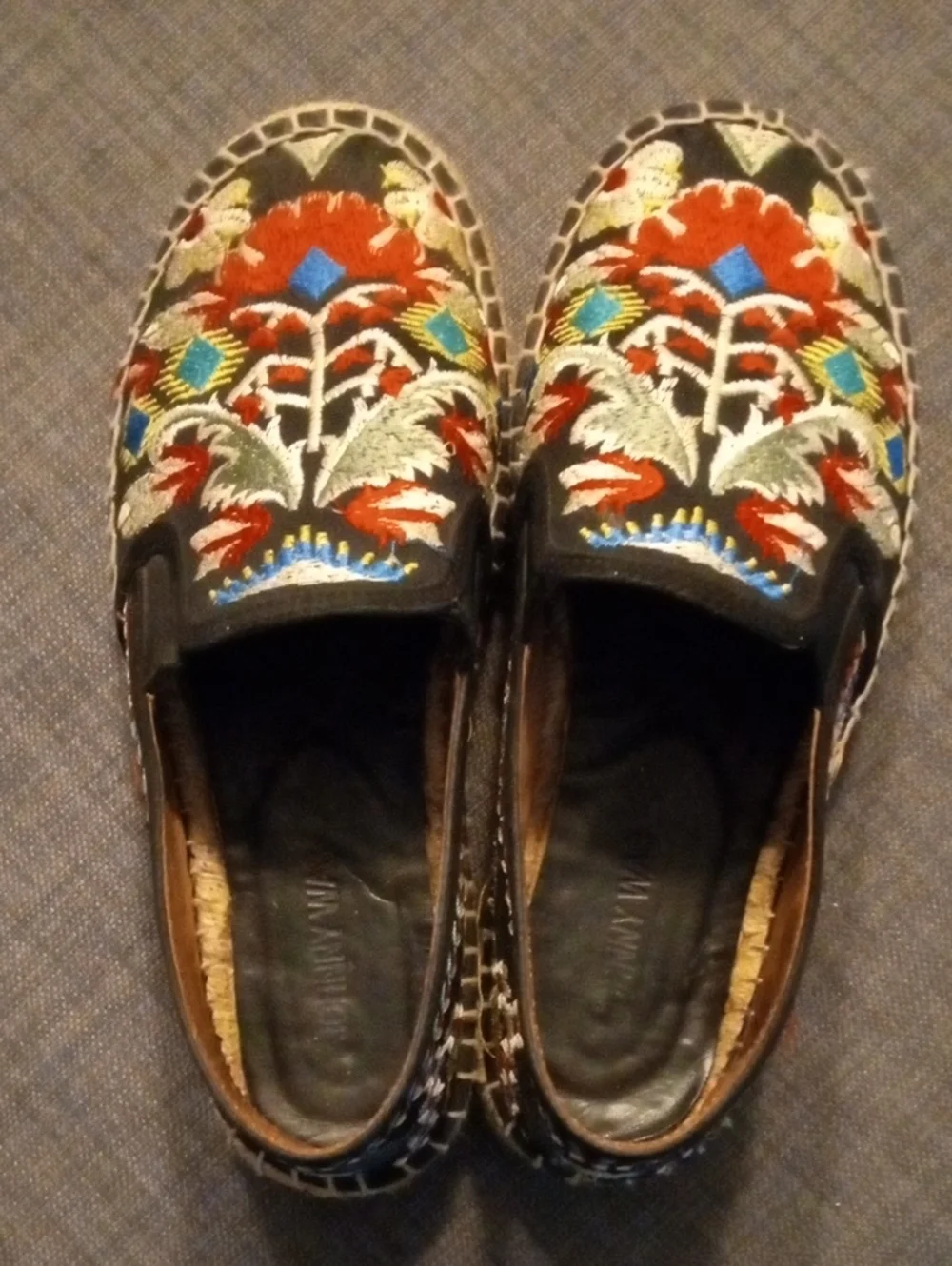 Johnny Was Catopsia embroidered sneaker espadrilles